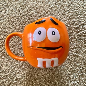 M&Ms World Orange 3D Oversized 16oz. Ceramic Coffee Mug | Unique Mug | Kitschy Gift [Pre-Owned]