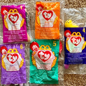 Vintage (1998) Ty Teenie Beanie Babies McDonald&#39;s Happy Meal Stuffed Animal Toy Collection | You Choose [Sealed]
