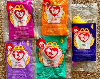 Juguetes vintage de McDonald's de Ty Teenie Beanie Babies de 1998 (selección sellada)