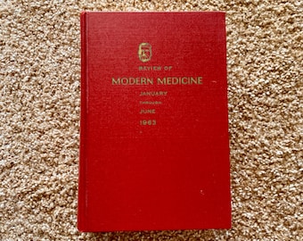 Inbunden bok från 1963, "Review of Modern Medicine".