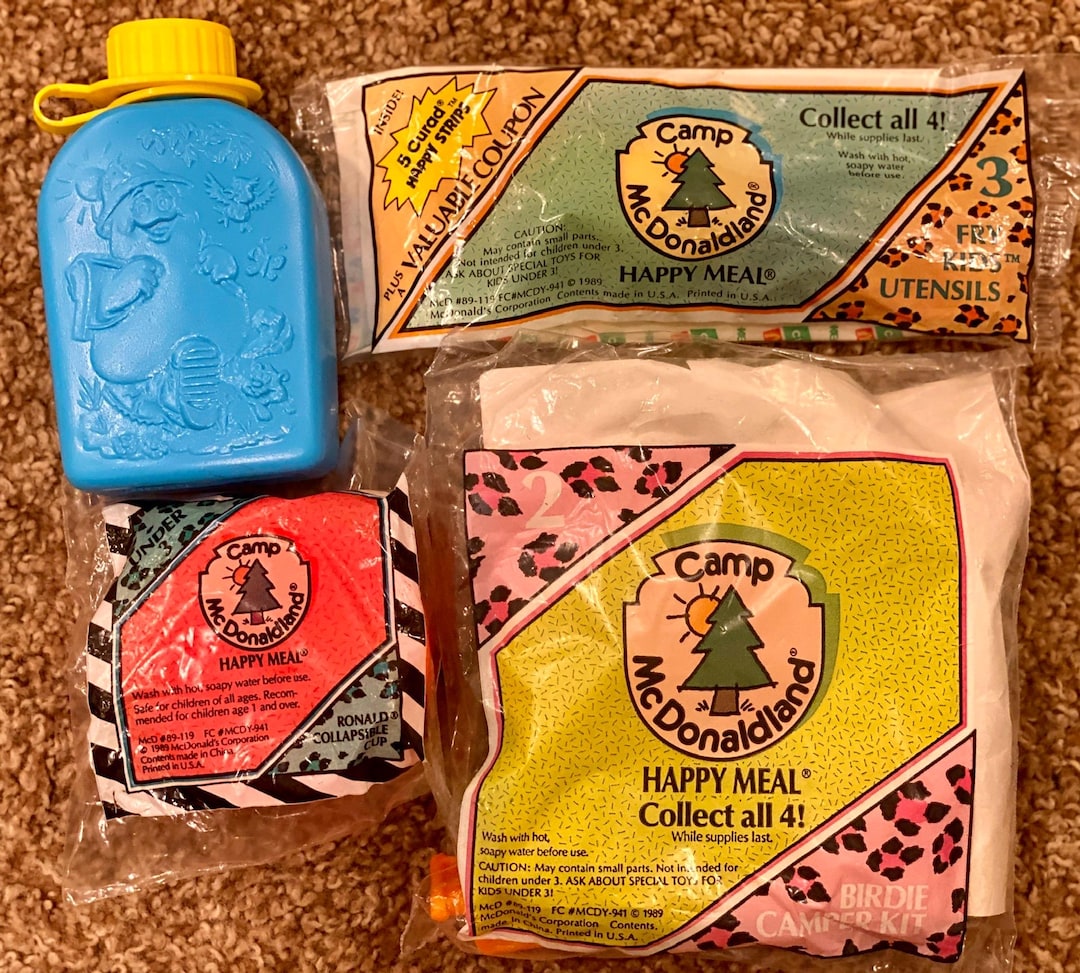 Rare Set (1989) Camp Mcdonaldland Vintage Mcdonald's Happy Meal