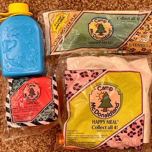 Rare Set (1989) Camp McDonaldland Vintage McDonald&#39;s Happy Meal Toy Collection [Sealed]