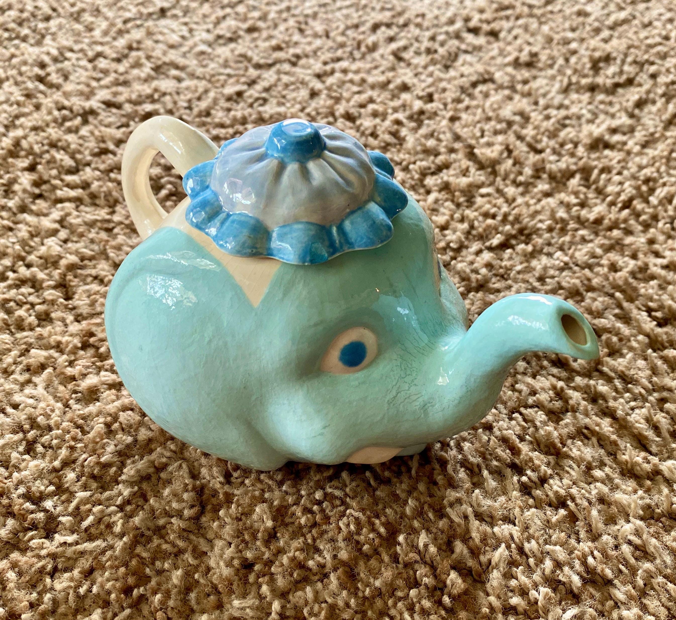 Blue Elephant Teapot - Etsy