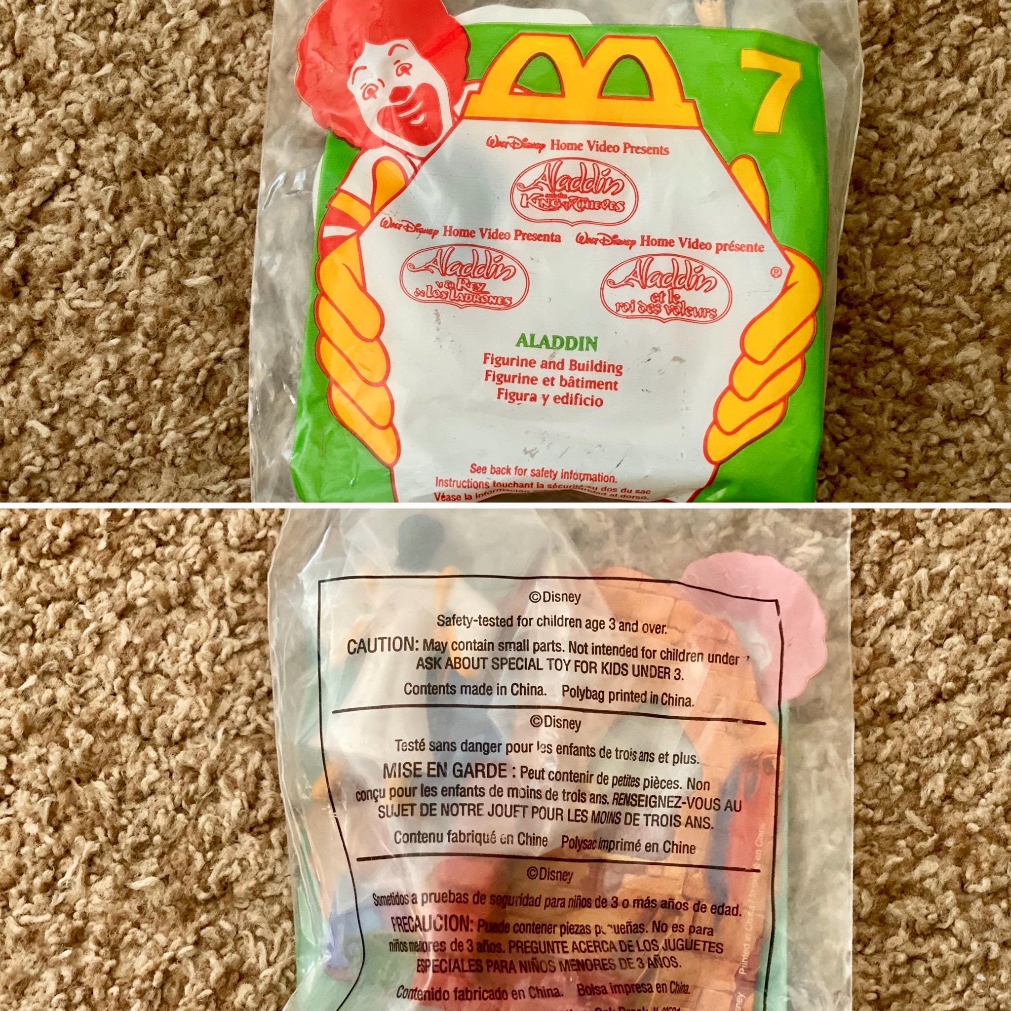 1996 DISNEY'S ALADDIN KING OF THIEVES MCDONALDS HAPPY MEAL