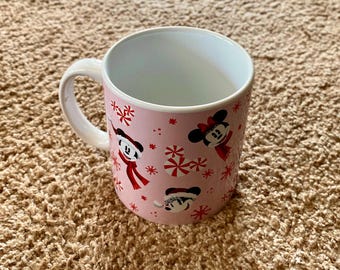 Disney Weihnachten Keramik Kaffeebecher | Mickey & Minnie, 20 Unzen (gebraucht)