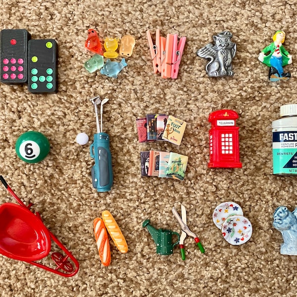 Bibelots vintage : figurines miniatures pour maison de poupée, bibelots - à vous de choisir