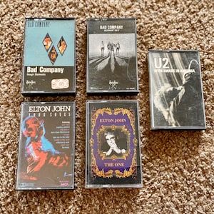 Vintage (70er-90er Jahre) Tonband | Rock-Genre | Bad Company, Elton John und U2 | Sie Wählen [Gebraucht]
