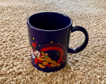 Vintage Disney Store 10th Anniversary 1997 Ceramic Coffee Mug [Pre-Owned]