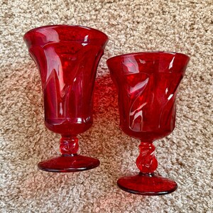 60s red glass goblet - Etsy 日本