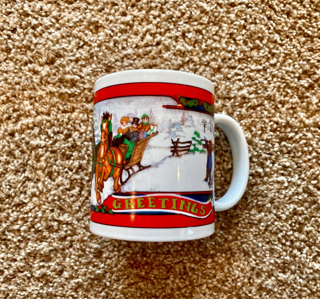 Vintage 1994 Christmas Mug: Season's Greetings Holiday Decor - Etsy