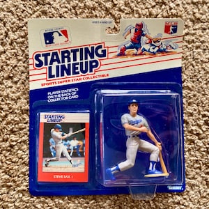 Vintage (1988) Steve Sax Los Angeles Dodgers startopstelling actiefiguur | Officieel gelicentieerde MLB | LA Dodgers [verzegeld]