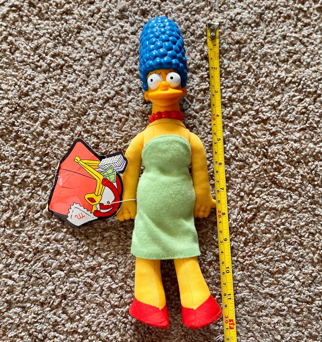 Vintage 1990 Marge Simpson Plush Doll - Burger King Toy