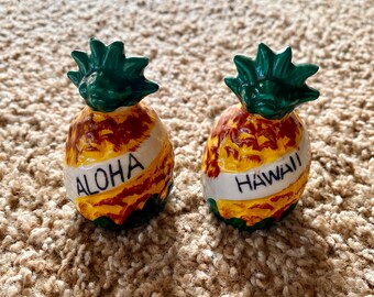 ヴィンテージ セラミック パイナップル ソルト＆ペッパー シェーカー