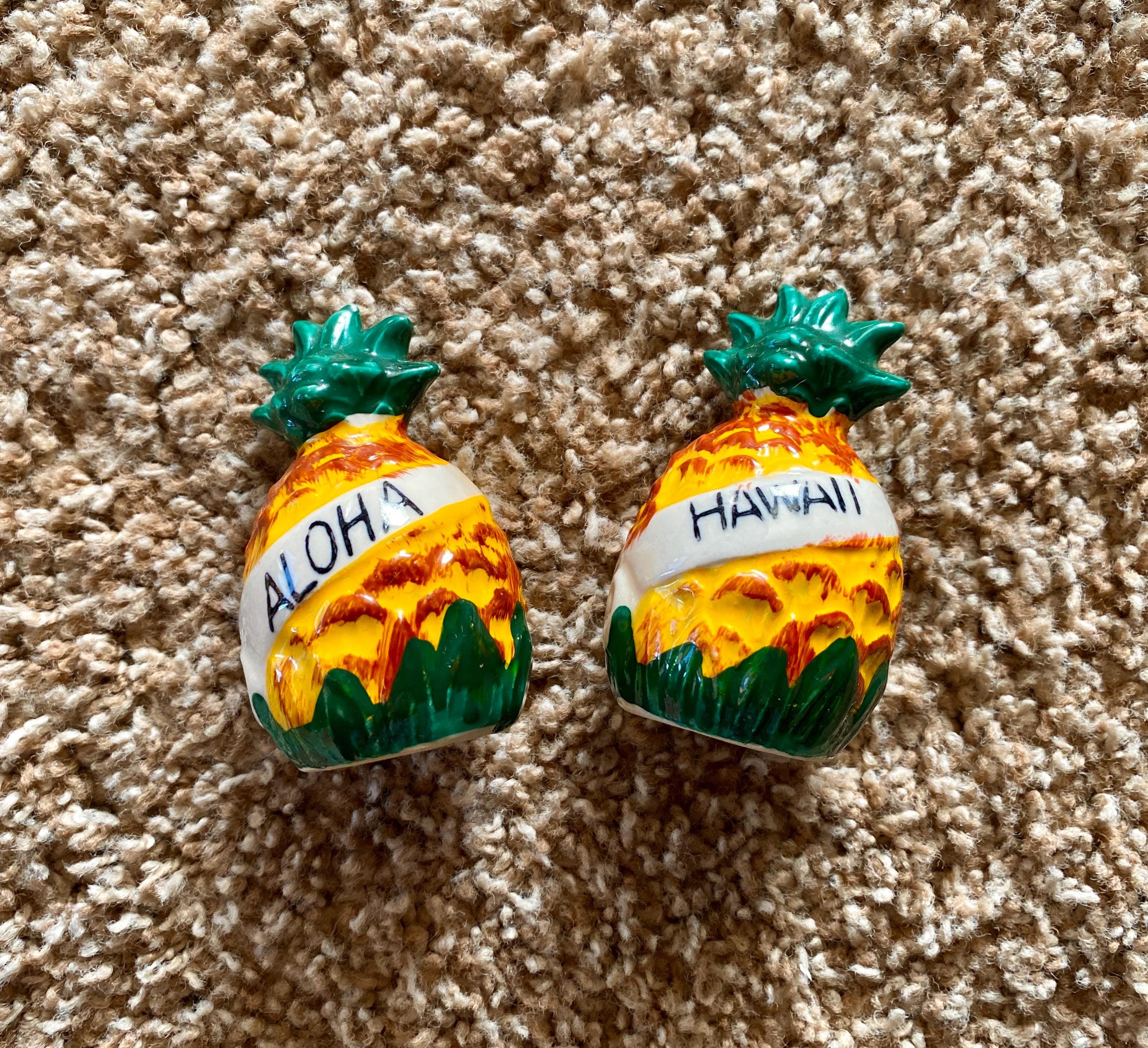 ヴィンテージ セラミック パイナップル ソルト＆ペッパー シェーカー