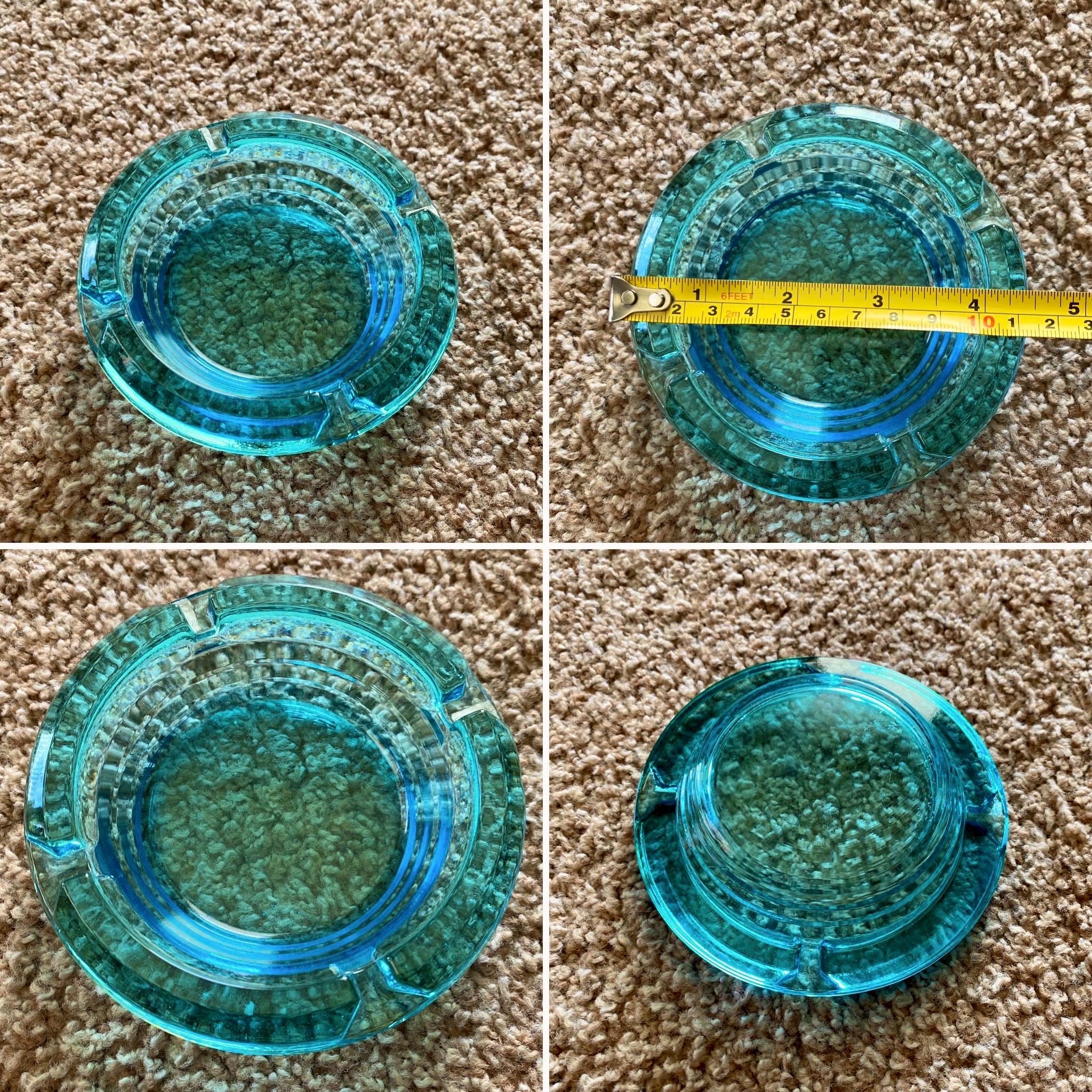 ビンテージ　アッシュトレイ　2セット　ガラス　60年代 ビンテージ アッシュトレイ 2セット ガラス 60年代