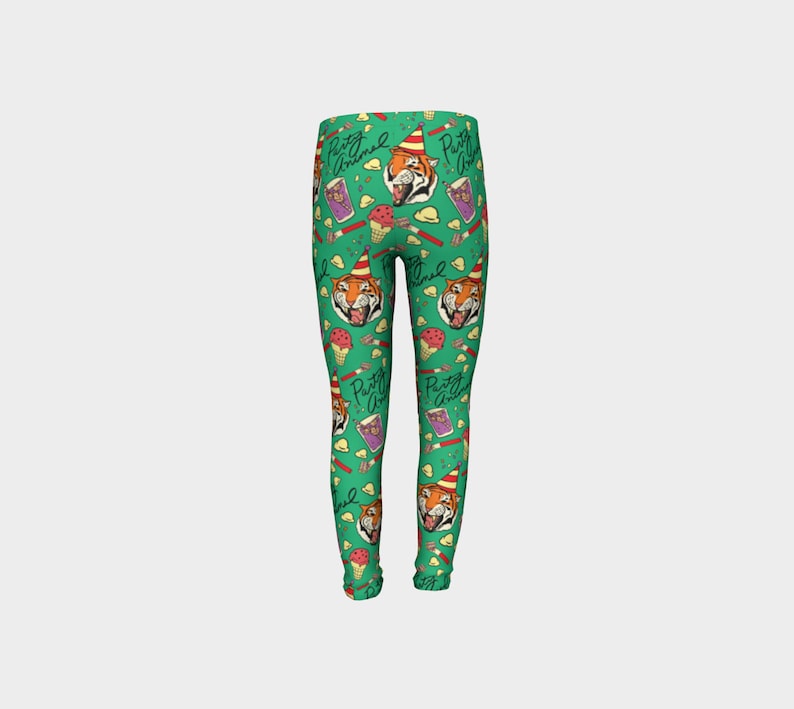 Party Tiger Mint Youth Leggings