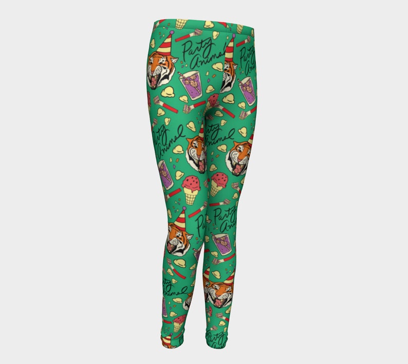 Party Tiger Mint Youth Leggings