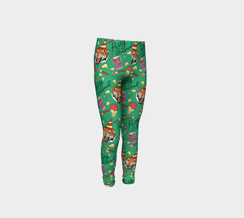 Party Tiger Mint Youth Leggings