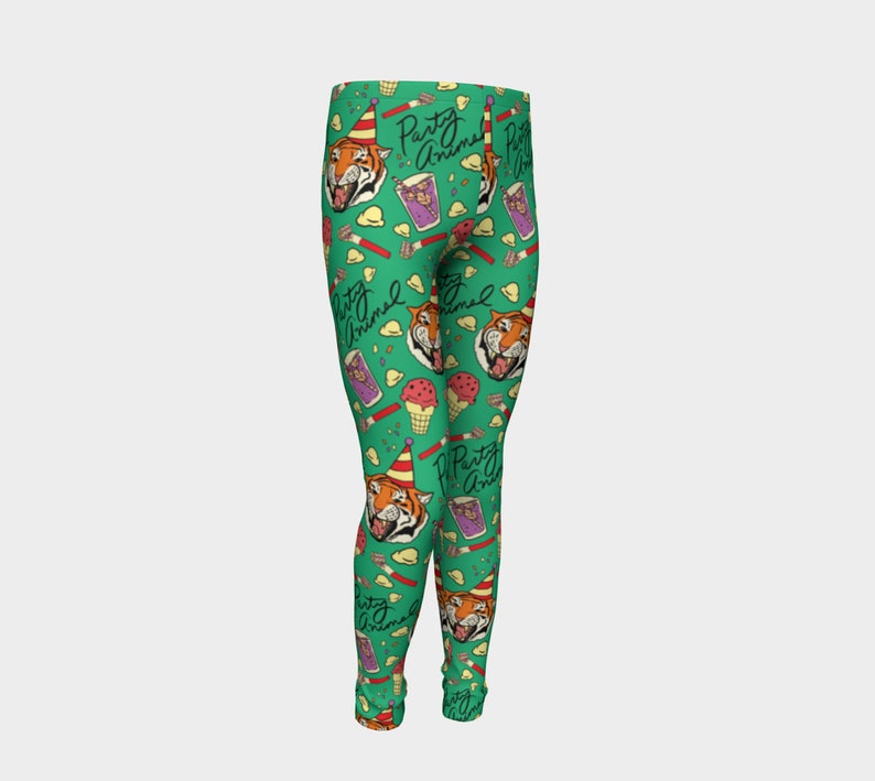 Party Tiger Mint Youth Leggings