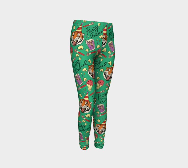 Party Tiger Mint Youth Leggings