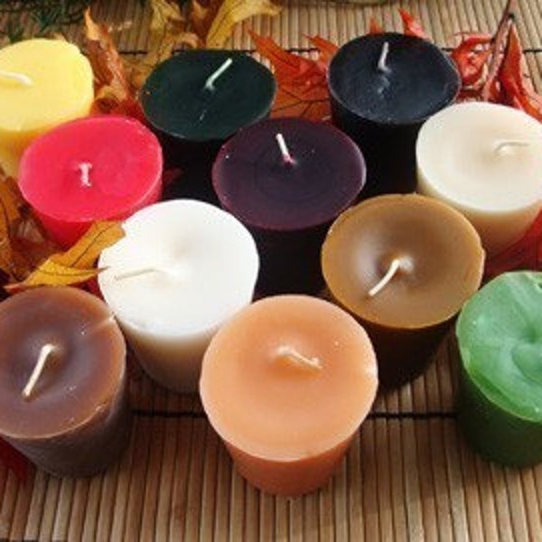 Votive Candles - 6pk full set or Sample 3pk - FALL Scents (you choose the candle style, scent + color)