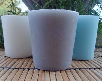 Votive Candles - 6pk full set or Sample 3pk - DESIGNER-type MALE Scents (you choose the candle style, scent + color)