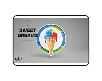 Sweet Dreams ijshoorntje bureauonderlegger | kleurrijke dessertmuismat