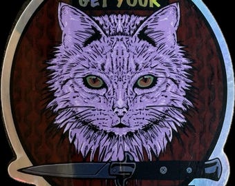 Talk Shit Cat Sticker pack of 3