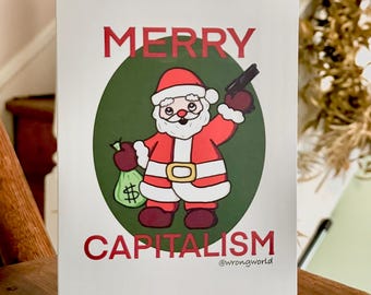 MERRY CAPITALISM greeting card
