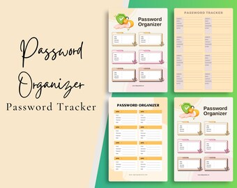 Personal Passwords Tracker Spreadsheet for Google Sheets | Account Management Tool
