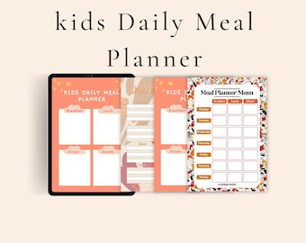 Adorable planificador diario de comidas para organizar tu menú: lindo y funcional