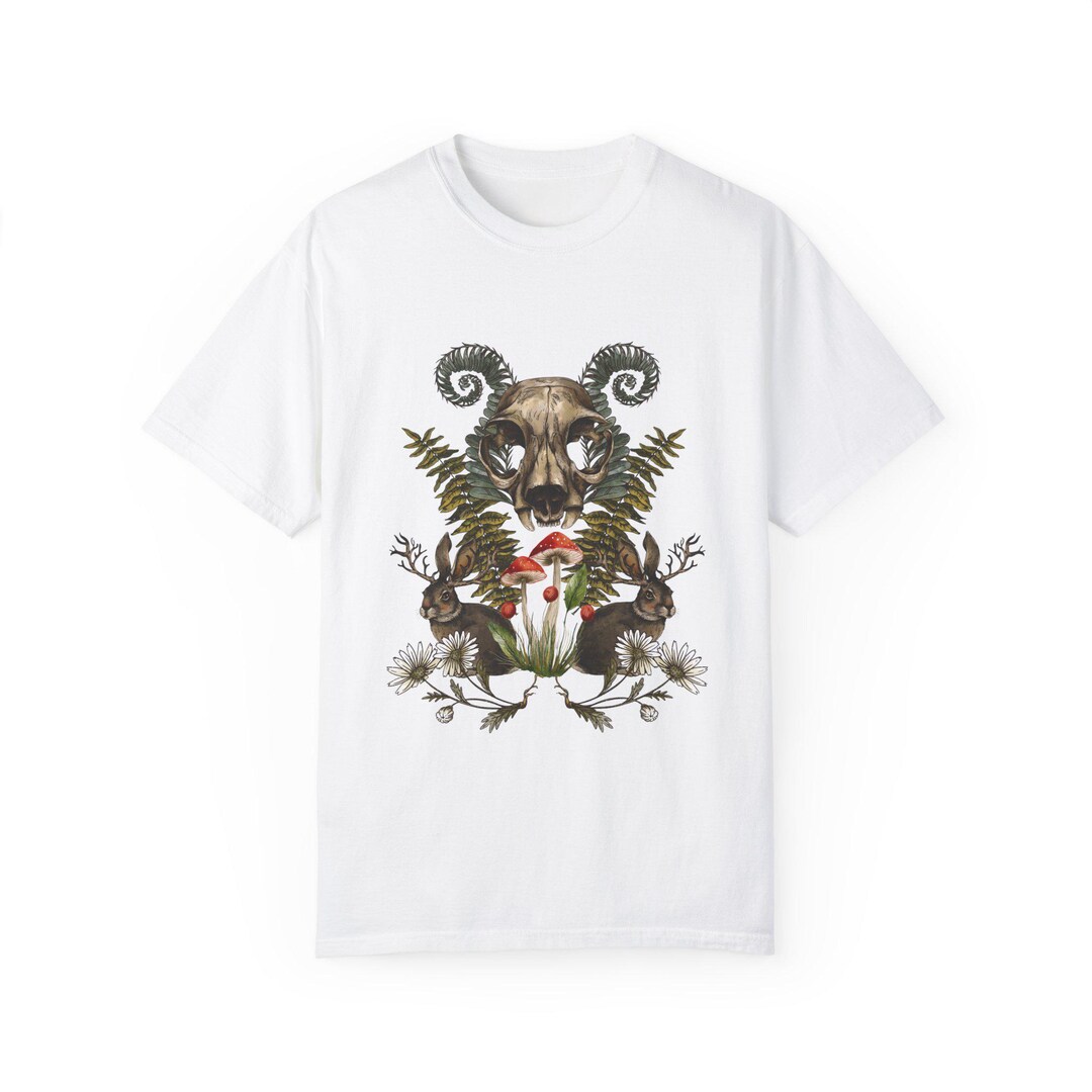 Magic Hare Bunny Rabbit With Horns Mushroom Skull Fall Halloween ...