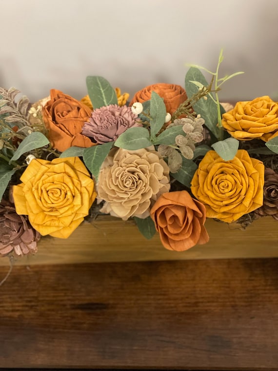 Beautiful Sola Wood hand dyed flowers perfect for fall decorating