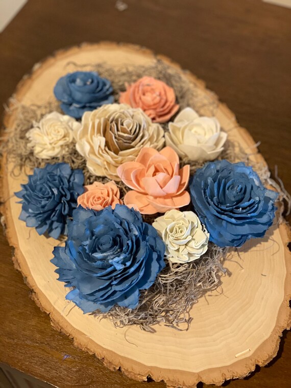Beautiful hand dyed Sola Wood flowers