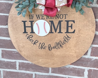 Baseball  wooden sign 18”
