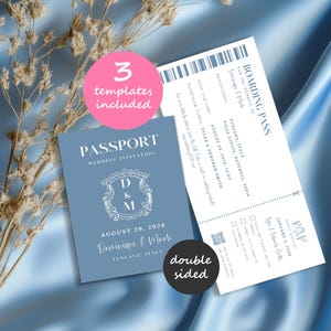 Boarding Pass Invitation, Passport Wedding Invitation, Travel Theme Wedding, Editable Template, Boarding Pass RSVP, Plane Ticket RSVP