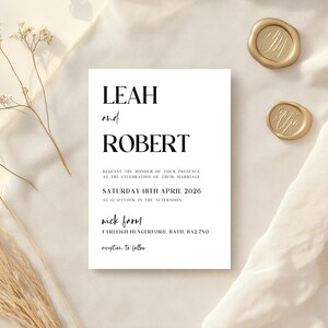 Wedding Invitation Template Elegant Wedding Invitation Suite Minimalist Wedding Invite Set Wedding Essentials Modern Wedding Canva Template