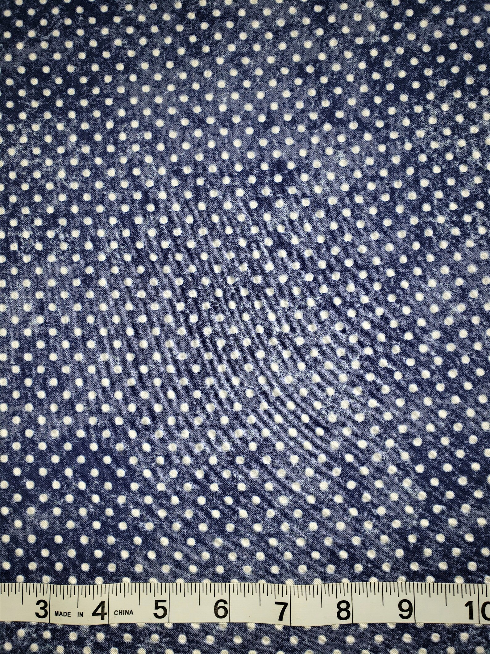 Cotton Quilt Fabric Dots HALF YARD tonal navy blue background Etsy