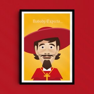 Monty Python Print | Michael Palin Portrait | Spanish Inquisition Wall Art | British Comedy Print | Cult TV Gift | Minimalist Portrait