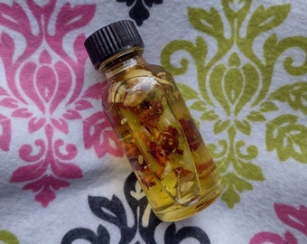 Blessed Self Love Hoodoo Massage Oil with Rose and Orange -- 100% Handcrafted for Hoodoo, Ritual, Love, Healing, Divination, Bath and Body