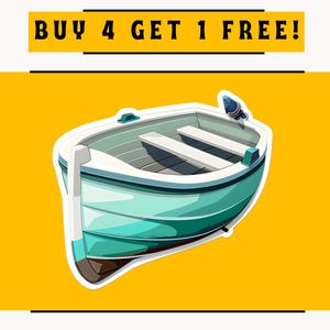 Boat Sticker, Sailboat Decal, Nautical Sticker, Ocean Themed Sticker for Laptops, Planners, and  Personalized Gifts