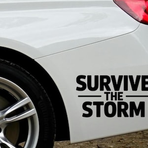 Storm Car Sticker, Weather Cataclysm Decal, Storm and Elements Bumper Sticker