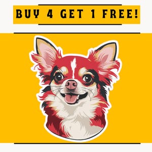 Chihuahua Hund Aufkleber, kleiner welpe Aufkleber, niedlicher kleiner Hundeliebhaber Aufkleber, Haustier Geschenk für Laptops, Planer, Notizbücher & DIY Crafts