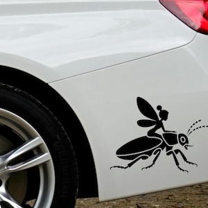 Fairy Car Sticker, Whimsical Magical Car Decal, Mystical Wings Bumper Sticker, Enchanted Vinyl for Cars