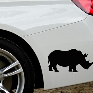 Rhinoceros Sticker, Rhino Decal, Safari Animal Sticker, Wildlife Sticker for Laptops, Water Bottles, Notebooks & Personalized Gifts