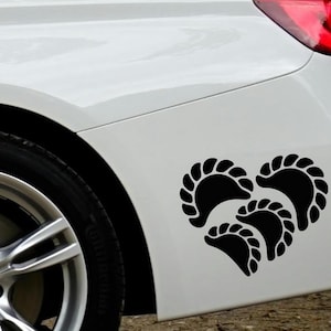 Pierogi Car Stickers, Polish Food Car Decals, &quot;Pierogi Lover&quot; Bumper Sticker, Cute Pierogi Design