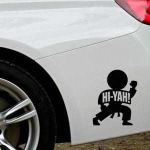 Karate Fighter Car Sticker: Martial Arts Vinyl Decal