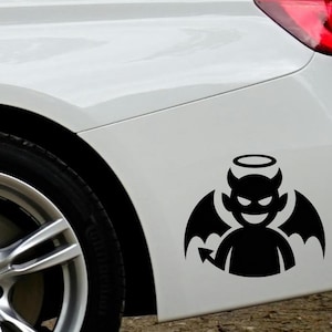 Devil Car Sticker, Demonic Car Decal, Dark Gothic Bumper Sticker, Hell Theme for Cars