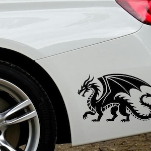 Crystal Dragon Car Sticker, Mythical Creature Car Decal, Fantasy Art Bumper Sticker, Dragon Lover Vinyl