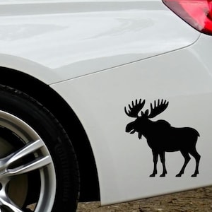 Moose Car Sticker, Majestic Wildlife Car Decal, Forest Animal Bumper Sticker, Nature Lover Vinyl